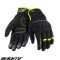 Manusi femei pentru scuter - motocicleta Urban vara Seventy model SD-C56 negru/galben fluor &ndash; degete tactile L (9 cm)