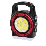 Cumpara ieftin Lanterna solara, cu 3 moduri de iluminare, functie powerbank, waterproof, culoare negru/rosu