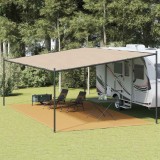 vidaXL Covor pentru cort, nisipiu, 400x600 cm, HDPE