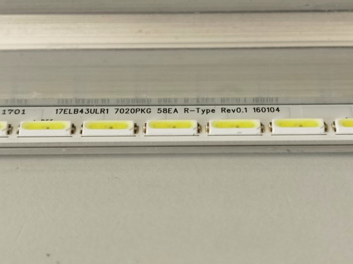 Barete LED 17ELB43ULR1 7020PKG 58EA pe suport aluminiu Ecran VES430UNEL-2D-U01