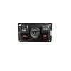 Panou 2 Intrerupatoare Rocket cu Voltmetru 12V 24V Iluminat ALM, Auto, Barca, Universal 12x7cm