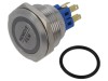 Comutator anti-vandalism E-SWITCH PV9 2 poziții DPST 2A 48V LED roșu IP66 montare pe panou