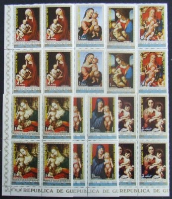 R.Guinea Ecuatoriala. -PICTURI RELIGIOASE-CRACIUN 1971-SERIE 7 V.IN BLOC DE 4-MNH.**GEQ 013 foto