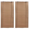 Jaluzele din bambus tip rulou, 2 buc., maro, 120 x 220 cm