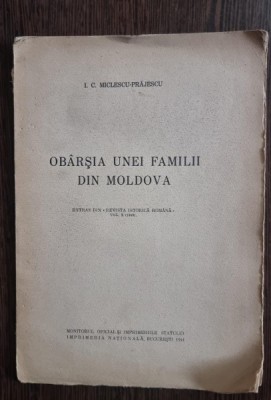 I. C. Miclescu - Obarsia unei familii din Moldova foto