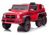 Masinuta electrica copii Mercedes G63 6x6, 210W, 12V 10Ah, echipare Premium, rosie