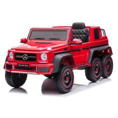 Masinuta electrica copii Mercedes G63 6x6, 210W, 12V 10Ah, echipare Premium, rosie