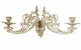 Candelabru Art Nouveau din fonta cu doua brate FID032