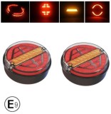 2 x Led Lampa spate runda Neon Dynamic pentru camion remorca 139mm 12v 24v