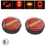 2 x Led Lampa spate runda Neon Dynamic pentru camion remorca 139mm 12v 24v