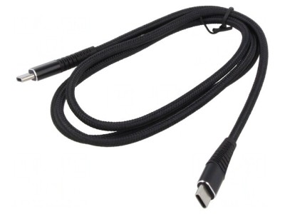Cablu USB-C 2.0 Negru 1m 480Mbps foto