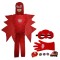 Set costum Eroi in Pijamale si accesorii IdeallStore&reg;, Bufnita Amaya, marimea M, 5-7 ani, rosu