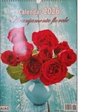 Calendar de perete 12 file. Aranjamente florale 2026