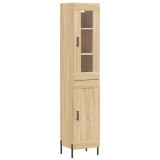 Dulap inalt, stejar sonoma, 34,5x34x180 cm, lemn prelucrat