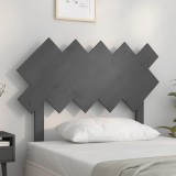 vidaXL Tăblie de pat, gri, 104x3x80,5 cm, lemn masiv de pin