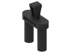 Adaptor banană 4mm priză mufă x2 36A 1kV neagră