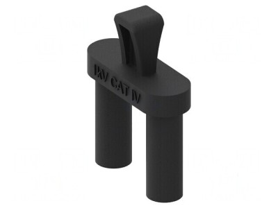 Adaptor banană 4mm priză mufă x2 36A 1kV neagră foto