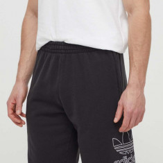 adidas Originals pantaloni scurți din bumbac Adicolor Outline Trefoil culoarea negru, IU2370