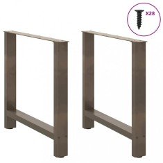 vidaXL Picioare de masă din oțel natural, 2 buc., 70x(72-73) cm 4013311