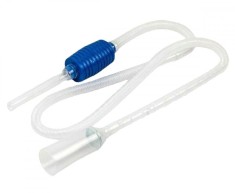 Desilator acvariu cu pompa, plastic, 1,7m, alb/albastru foto