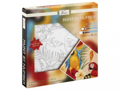 Set creativ, Pictura pe numere, canvas, Papagali, Fine Art, Nassau foto