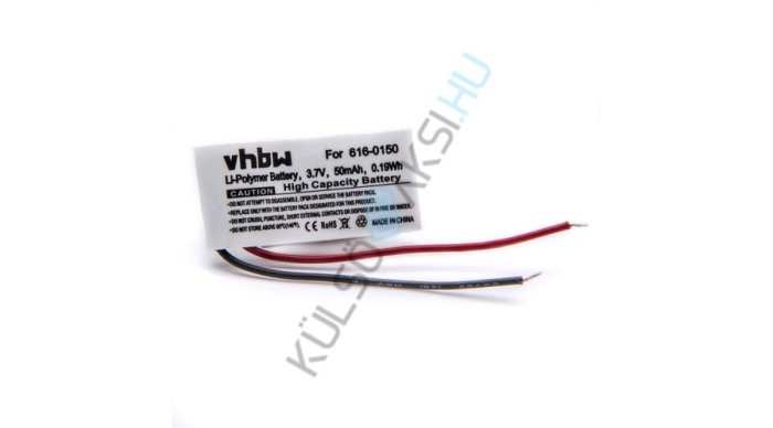 &Icirc;nlocuire baterie VHBW MP3-Player pentru Apple 616-0150, 616-0548 - 50 mAh 3,7 V Li-polimer
