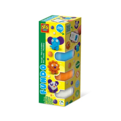 Plastilina colorata vegana FunDo - Animale salbatice (3 x 90 gr - 1 x 40 gr) foto