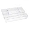 Organizator Sertar, Model 5 Compartimente, Transparent, Material Plastic