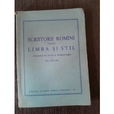 SCRIITORI ROMANI DESPRE LIMBA SI STIL - GH. BULGAR