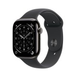 Apple Watch Series 11 GPS + Cellular 42mm Slate Titanium Case with Black Sport Band - M L