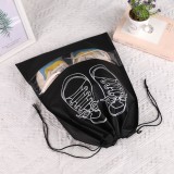 Sac depozitare incaltaminte, pentru voiaj sau depozitare, rezistent la praf, compatibil cu masina de spalat, 27 x 36 cm, negru, Flippy