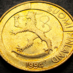 Moneda 1 MARKKA - FINLANDA, anul 1994 * cod 4279 D