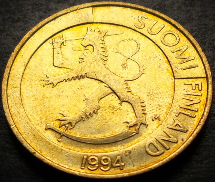 Moneda 1 MARKKA - FINLANDA, anul 1994 * cod 4279 D