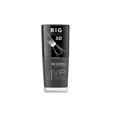 Lac de unghii Vip, 3D, Revers, gri, Lucios, 12 ml, Nr 005 - inchis