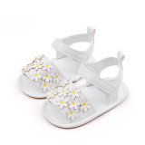 Sandalute albe - Daisy (Marime Disponibila: 9-12 luni (Marimea 20 incaltaminte))