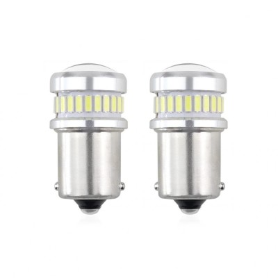 Set becuri auto cu LED CANBUS compatibil P21 R5W/R10W 30 SMD Alb 12V/24V, foto
