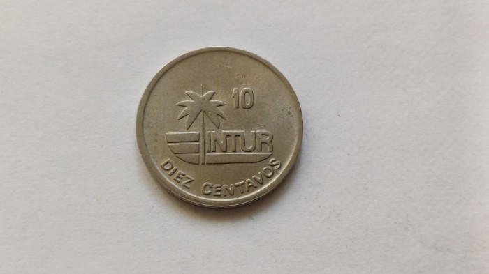 Cuba-10 Centavos 1989-INTUR: Nemagnetică