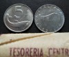 Moneda 5 LIRE - ITALIA, anul 1980 * cod 5405 = UNC, Europa, Aluminiu