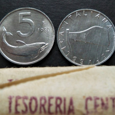 Moneda 5 LIRE - ITALIA, anul 1980 * cod 5405 = UNC