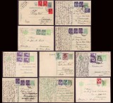 1928-1939 Romania - Lot 45 carti postale circulate, intreguri Regat Mihai, Carol