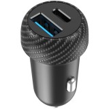Incarcator auto Celly CC1USBC1USBA35W, 35W, 1 x USB-C + 1 x USB-A, Negru