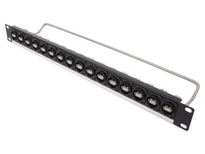 Patch Panel USB A pentru Rack 1U 19&amp;quot; foto