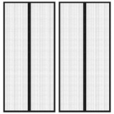 Perdea Insecte Magnetica vidaXL 220x110cm, 2 buc, Negru - Plasa Anti Tantari, Muste, Auto-Inchidere, Poliester, Montaj Ușor