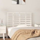VidaXL Tăblie de pat pentru perete, alb, 106x3x80 cm, lemn masiv pin 824714