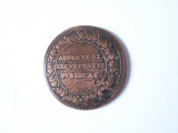 Rar! Jeton Adsertori Securitatis Publicae-Regele Ludovic al XIV-lea circa 1670
