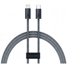 Cablu de date si incarcare, Baseus, USB-C la IP tip lightning, 20W, 1m, Gri