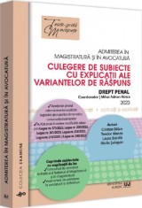 Admiterea in magistratura si in avocatura. Drept penal - Mihai Adrian Hotca - Editura Universul Juridic