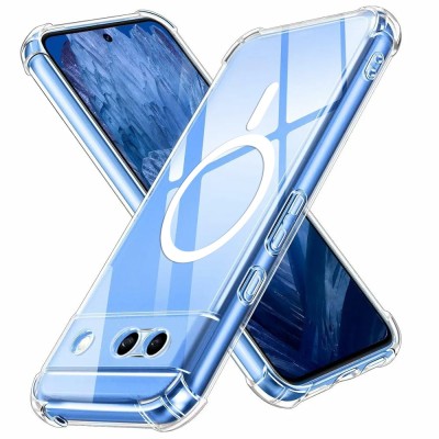 Husa Google Pixel 8a Techsuit Shockproof Clear Silicone MagSafe, transparenta foto