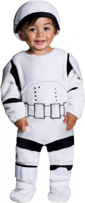 Costum de pluș Star Wars Clasic Stormtrooper Deluxe pentru copii 6-12 luni