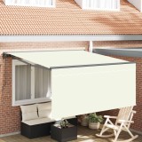 vidaXL Cortina Retractabilă Crem 350 x 250 cm Poliester și Aluminiu 3330210